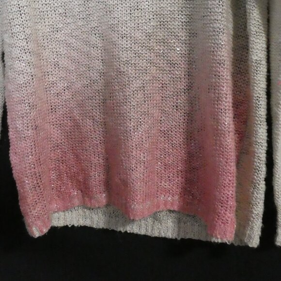 Unbranded | P2P 19 inches measured | Ivory To Pink Gradient Knitted Sweater - Picture 7 of 16